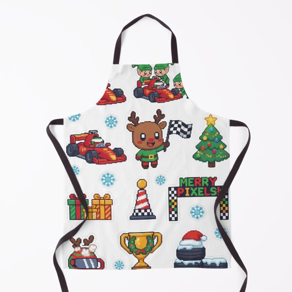 Item preview, Santa’s Formula One Pit Stop Stickers designed and sold by MuseAI.
