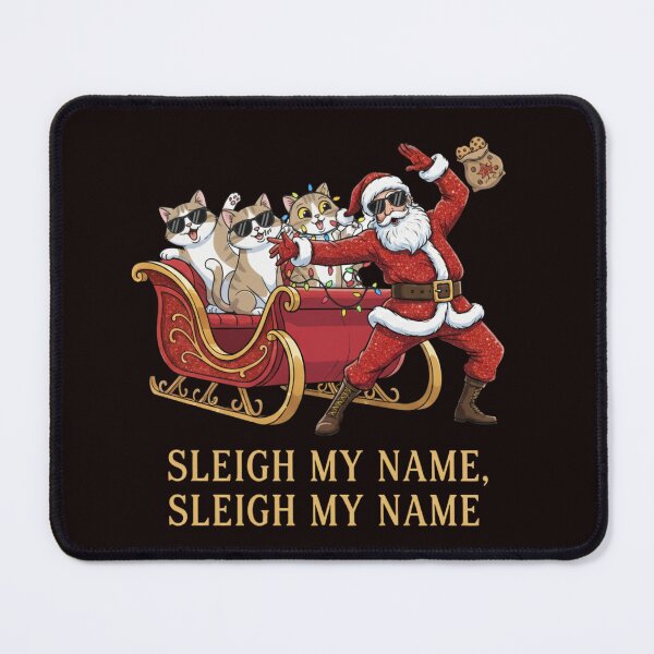 Item preview, Beyoncé Santa Dances with Disco Cats designed and sold by WildLeafDigital.