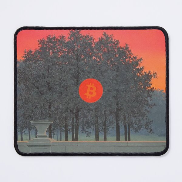 Item preview, Magritte's Surrealism Bitcoin Mashup Art designed and sold by CyberRex.
