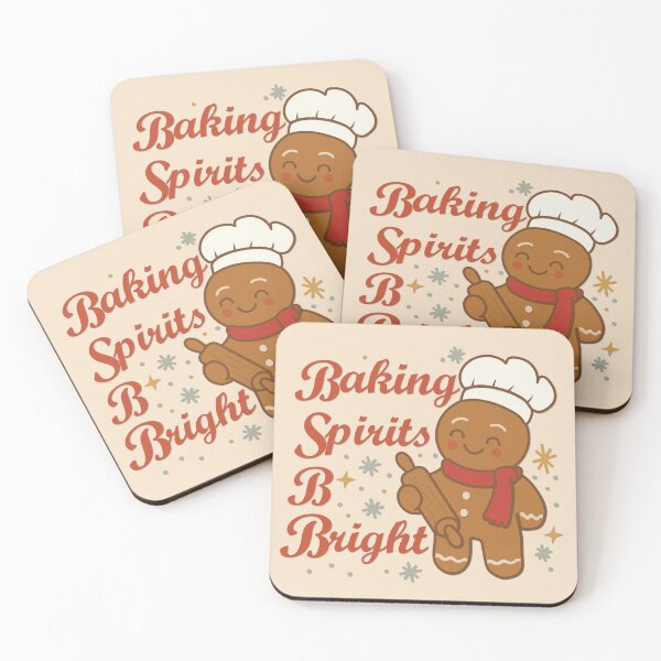 Item preview, Baking Spirits Bright | Cute Gingerbread Christmas Baking Design designed and sold by SBrushbox.