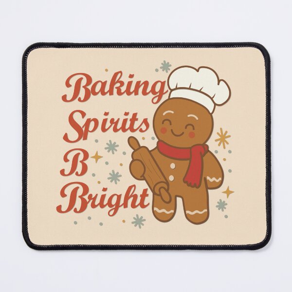 Item preview, Baking Spirits Bright | Cute Gingerbread Christmas Baking Design designed and sold by SBrushbox.