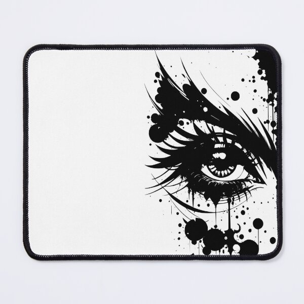 Item preview, Monochrome Eye Art with Ink Splatter - High-Resolution Transparent Background Design designed and sold by Pickmash.
