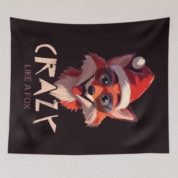 Item preview, Crazy Like a Fox Funny Christmas Fox designed and sold by SolaoLab.