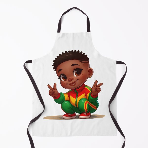 Item preview, Cool Boy Art | Short Hair Kid in Rasta Tracksuit Pose designed and sold by Lulunza.
