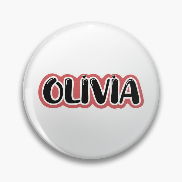 Item preview, Olivia (first name) pink background designed and sold by CreatiSabi.