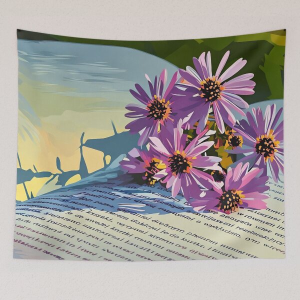 Item preview, Asters and Book designed and sold by tomorrowsart.