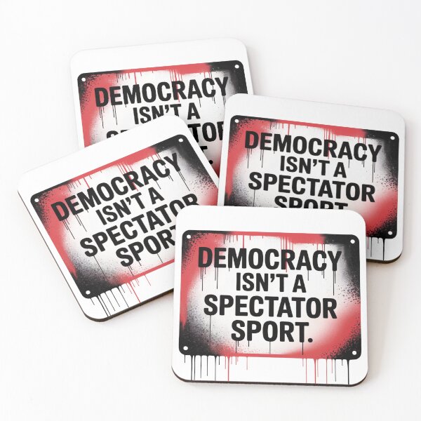 Item preview, Democracy Isn’t A Spectator Sport Graffiti Street Art Activist Shirt designed and sold by WSPrintCrafter.