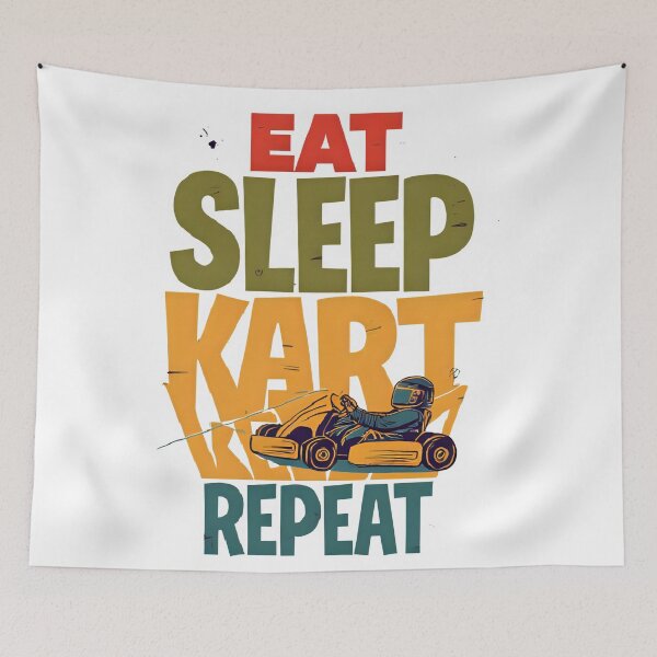 Item preview, Eat Sleep Kart Repeat - Retro Go Kart Racing Tee designed and sold by nivadaofficiel2.