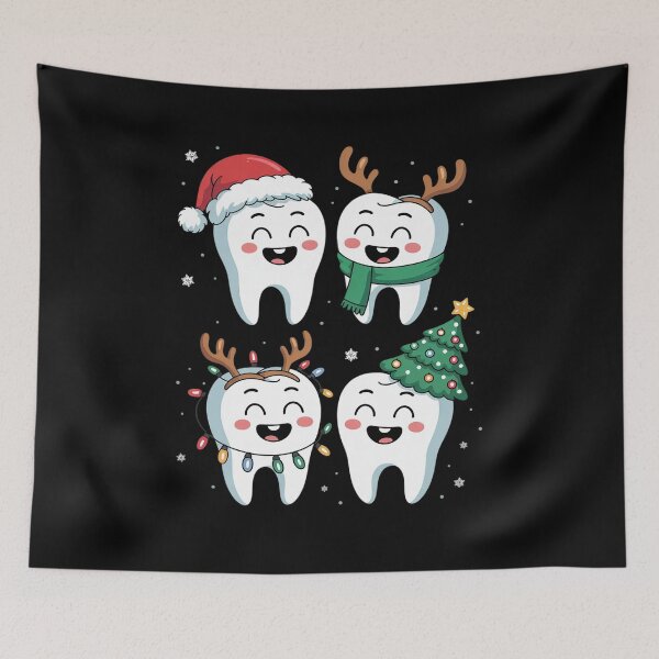 Item preview, Cute Christmas Dental Tooth Characters Fun Holiday Dentist designed and sold by NeomiStoreSS.