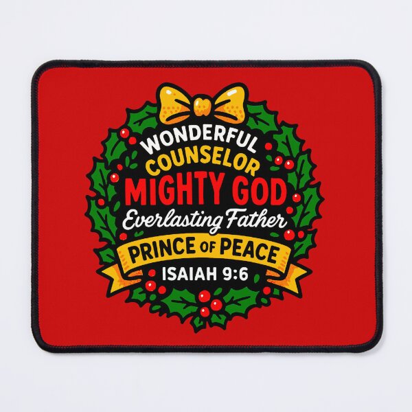Item preview, Isaiah 9:6 Wonderful Counselor Mighty God Everlasting Father Prince of Peace designed and sold by plushism.