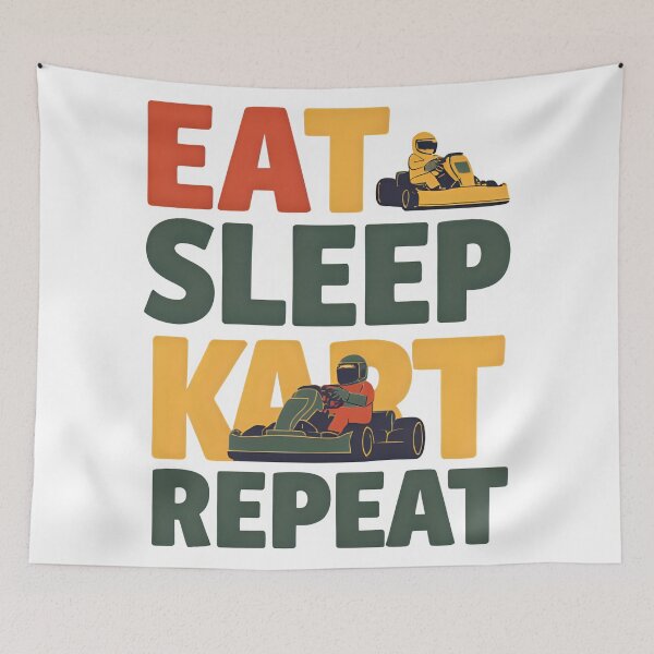 Item preview, Eat Sleep Kart Repeat - Retro Go Kart Racing Tee designed and sold by nivadaofficiel2.