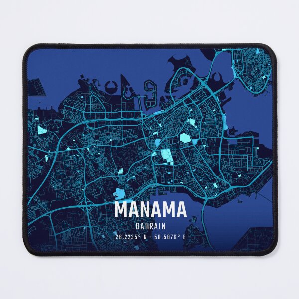 Item preview, Manama Midnight City Map designed and sold by HomeLivingCo.
