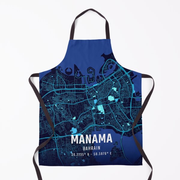 Item preview, Manama Midnight City Map designed and sold by HomeLivingCo.