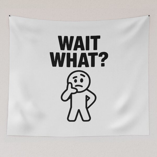 Item preview, Wait What Thinking Man Meme Funny Confused designed and sold by SplashTastic.