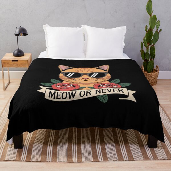 Item preview, Greaser Rockabilly Cat Pun Meow or Never Cat designed and sold by tabdejinti.