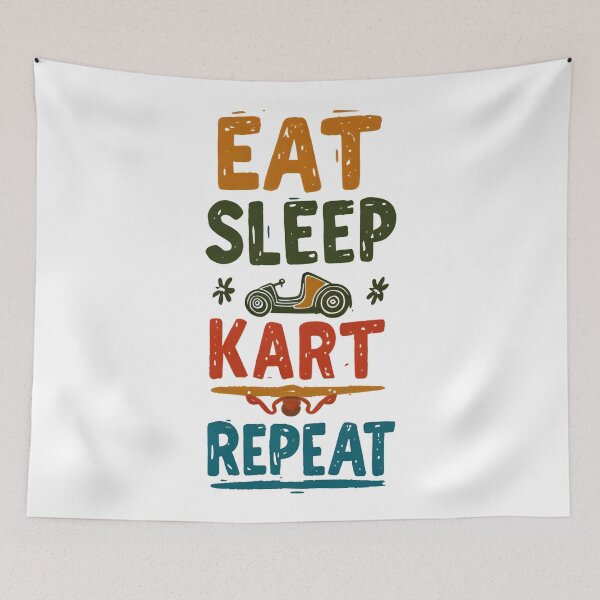 Item preview, Eat Sleep Kart Repeat - Retro Go Kart Racing Tee designed and sold by nivadaofficiel2.