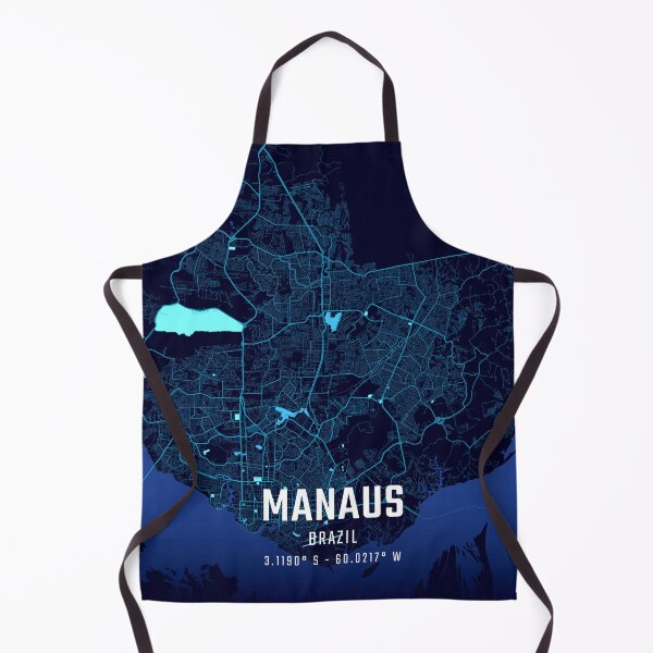 Item preview, Manaus Midnight City Map designed and sold by HomeLivingCo.