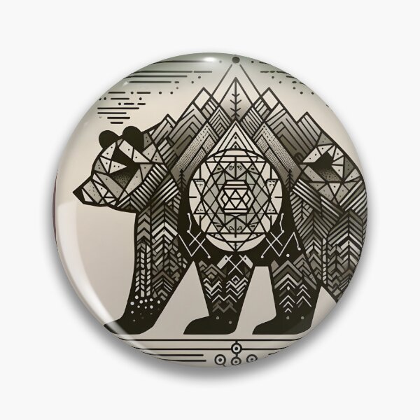 Item preview, Bear of Strength Art Print| Geometric Spirit Animal Poster | Grounding Courage Wall Decor designed and sold by DMicolo.