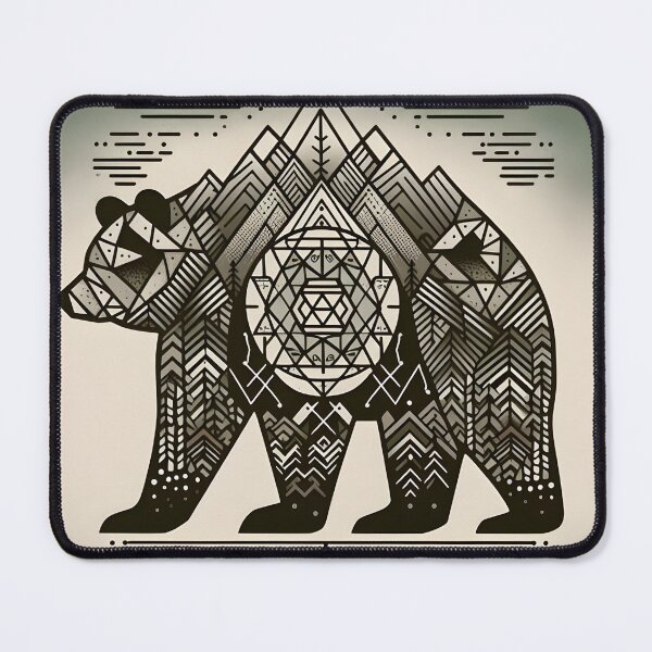 Item preview, Bear of Strength Art Print| Geometric Spirit Animal Poster | Grounding Courage Wall Decor designed and sold by DMicolo.