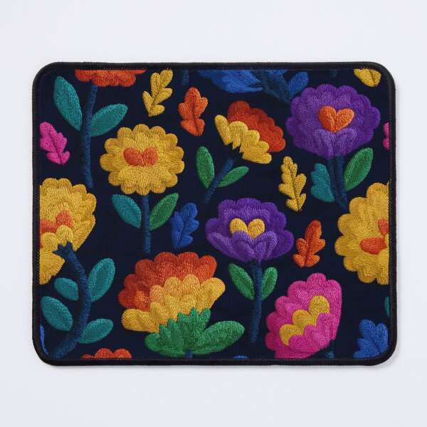 Item preview, Unique Vibrant Floral Embroidered Pattern For Seasonal Decor designed and sold by RoyalStarsPatts.
