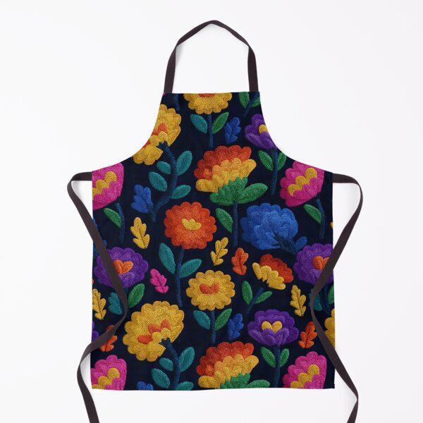 Item preview, Unique Vibrant Floral Embroidered Pattern For Seasonal Decor designed and sold by RoyalStarsPatts.