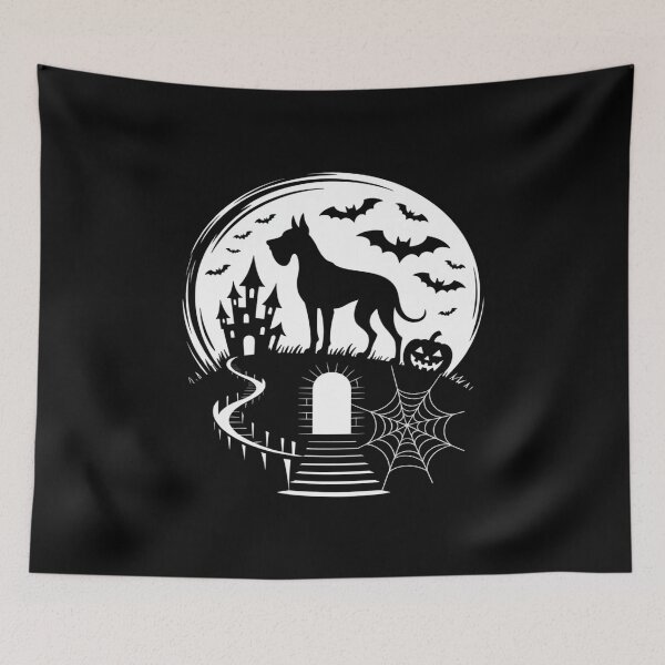 Item preview, Great Dane Dog And Moon Halloween Costume Dog Lover designed and sold by tabdejinti.