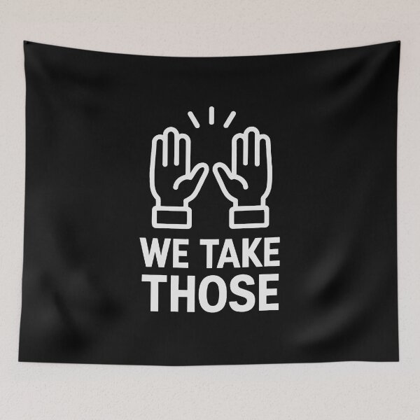 Item preview, We Take Those Praise Hands Funny Gaming Meme in white designed and sold by SplashTastic.