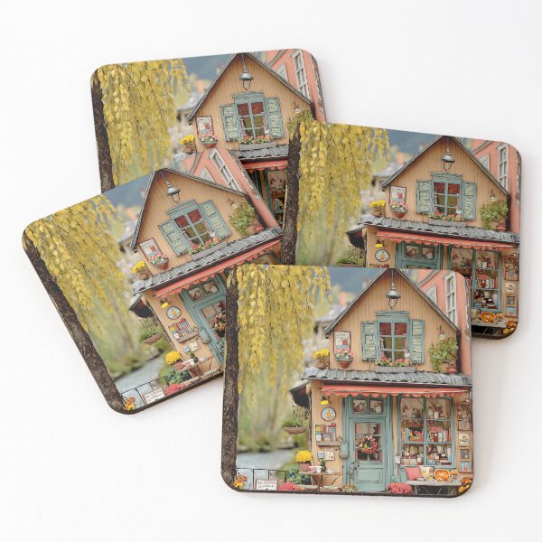 Item preview, Whimsical Autumn Cottage Café | Cozy Fall Fantasy House designed and sold by olenadykun.ai.