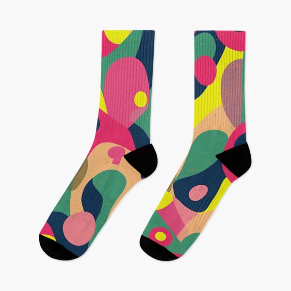Item preview, Maximum Pop: Layered Abstract Pattern in Bold Pink, Teal, and Neon Yellow designed and sold by Oximus.