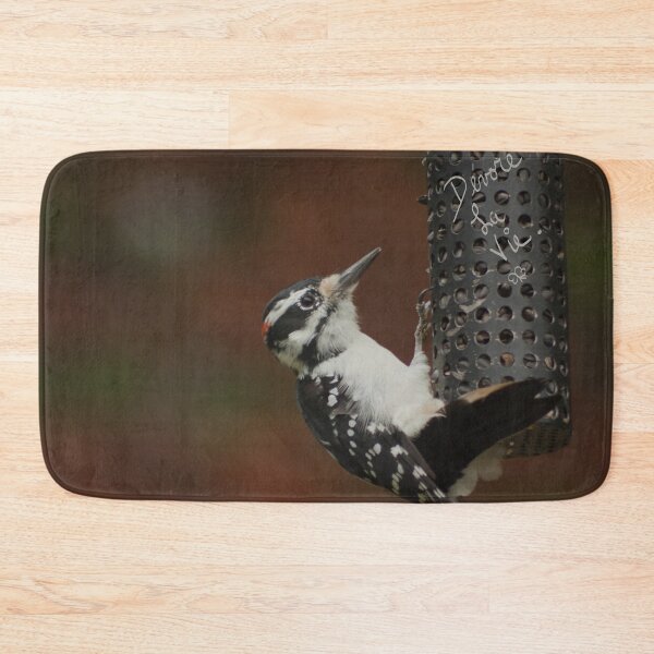 Item preview, Male Spotted Woodpecker at Feeders designed and sold by Production Art Manon Meilleur.