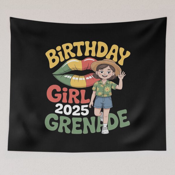 Item preview, Grenada Lips Birthday Girl 2025 Island Vacation Celebration designed and sold by ticlitule.