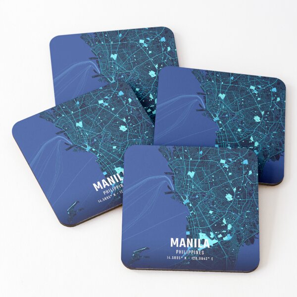 Item preview, Manila Midnight City Map designed and sold by HomeLivingCo.