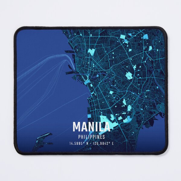 Item preview, Manila Midnight City Map designed and sold by HomeLivingCo.