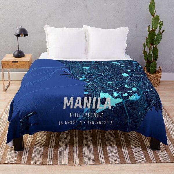 Item preview, Manila Midnight City Map designed and sold by HomeLivingCo.