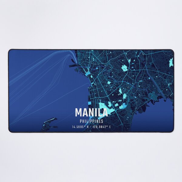 Item preview, Manila Midnight City Map designed and sold by HomeLivingCo.
