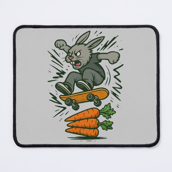 Item preview, Skateboard Rabbit | Funny Bunny Extreme Sports Carrot designed and sold by SillyPawsStudio.