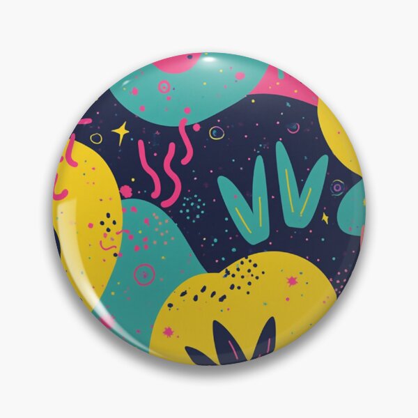 Item preview, Cosmic Tropical Abstract Pattern | Neon Yellow, Magenta and Teal Folk Art designed and sold by Oximus.