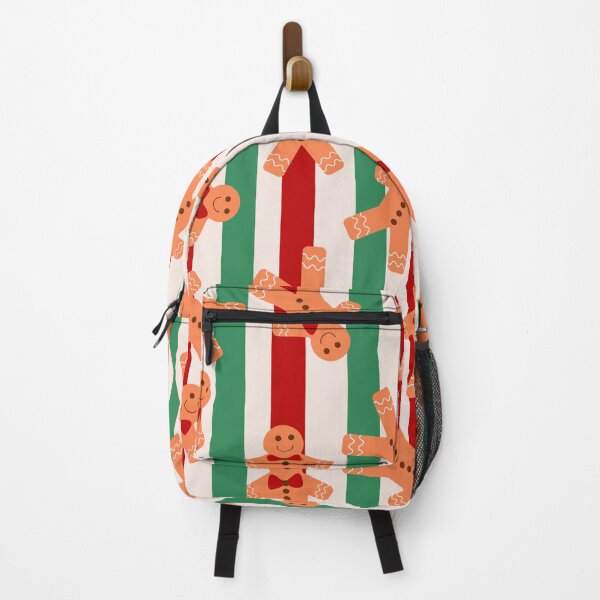 Item preview, Gingerbread Man On Christmas Red And Green Stripes designed and sold by Yasminepatterns .