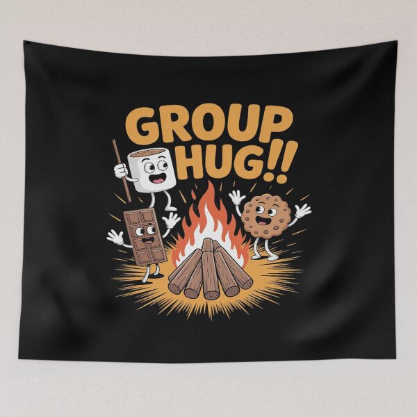 Item preview, Group Hug Marshmallow Campfire Snack Funny Camping designed and sold by ticlitule.