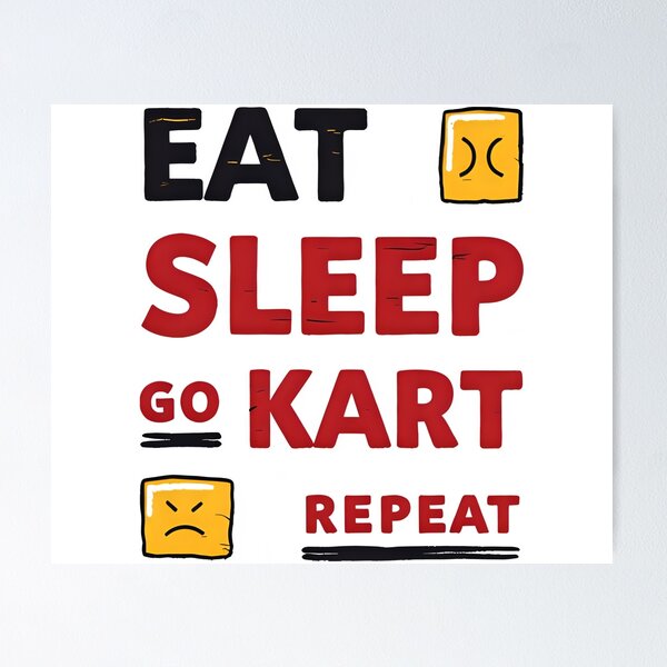 Item preview, Eat Sleep Kart Repeat - Retro Go Kart Racing Tee designed and sold by nivadaofficiel2.