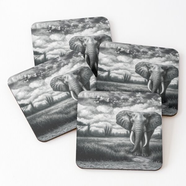Item preview, Majestic Strength – African Elephant Safari Painting designed and sold by EmilyParks.Design.