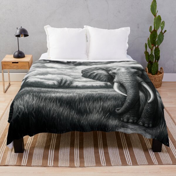 Item preview, Majestic Strength – African Elephant Safari Painting designed and sold by EmilyParks.Design.