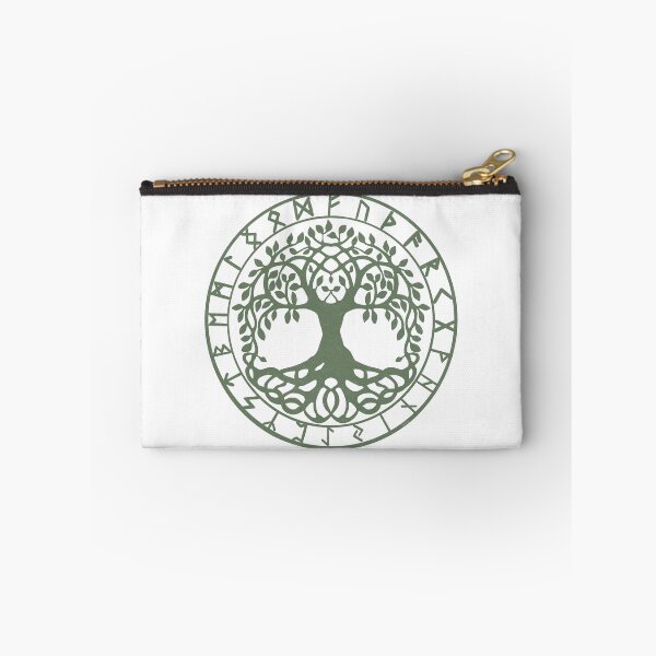 Item preview, Yggdrasil with rune ring, forest green designed and sold by FrauYviDesign.