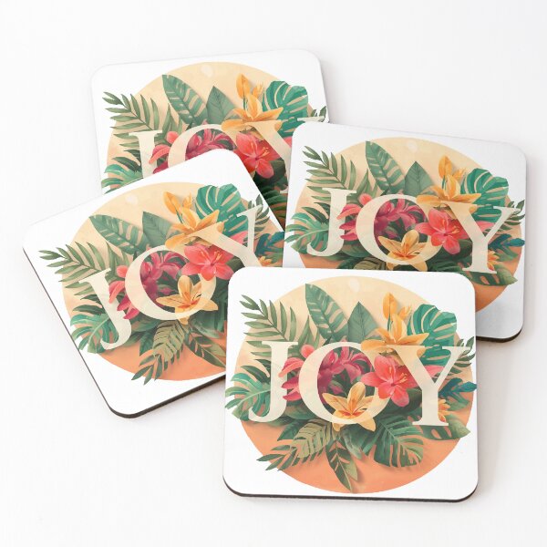 Item preview, JOY Floral Typography – Minimal Botanical Design designed and sold by ArtElegancy.