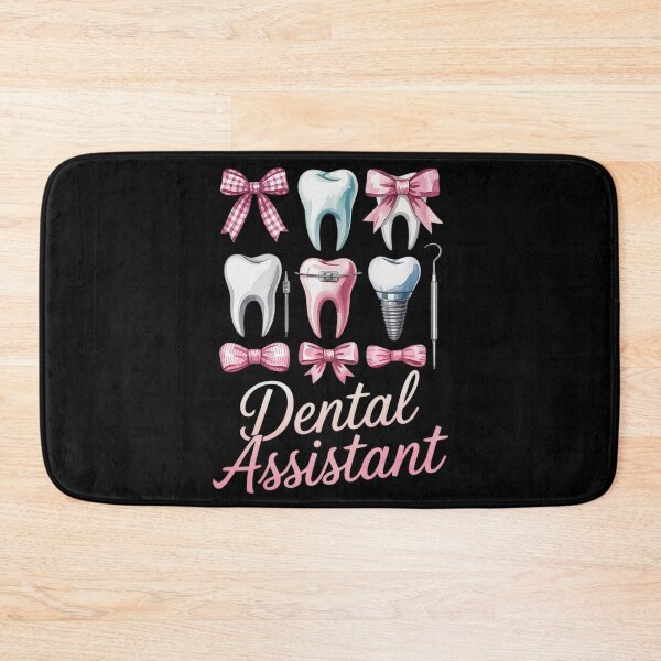 Item preview, Dental Assistant Pink Coquette Bow Teeth Dentist Squad designed and sold by HuValverdeArt.