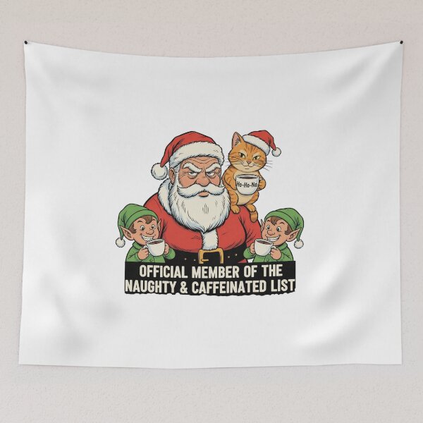 Item preview, Grumpy Santa Needs Coffee, Not Cheer designed and sold by WildLeafDigital.