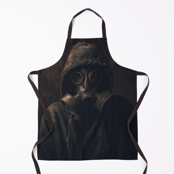 Artikelvorschau, Cyberpunk-Überlebender – Postapokalyptisches Gasmaskenporträt entworfen und verkauft von DarkSpaceVibes.