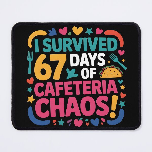 Item preview, I Survived 67 Days of Cafeteria Chaos Lunch Lady Staff Squad designed and sold by BLZART.