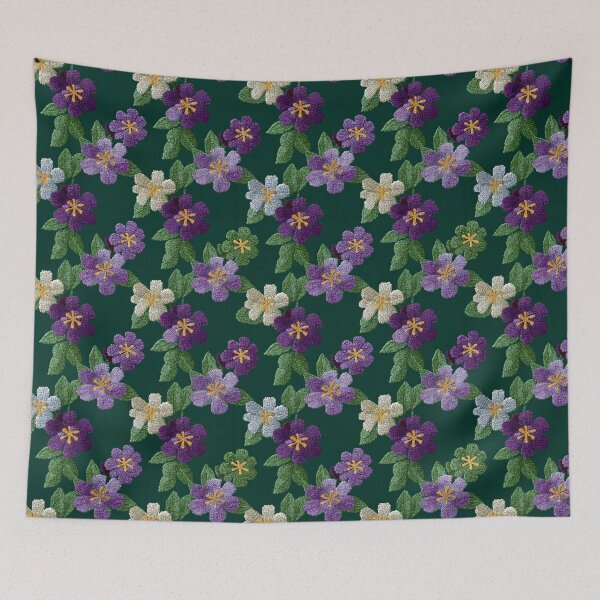 Item preview, Chic Charming Embroidered Texture For Floral Theme designed and sold by RoyalStarsPatts.