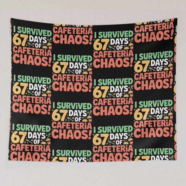 Item preview, I Survived 67 Days of Cafeteria Chaos Lunch Lady Staff Squad designed and sold by BLZART.